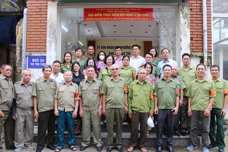 Phường Máy Tơ (quận Ngô Quyền) ra mắt mô hình 4 tại chỗ góp phần bảo đảm ANTT